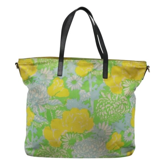 PRADA Tote Bag Nylon Yellow Gold Auth EC197 - Picture 2 of 16